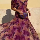 Louise | Elegáns Maxi Ruha V-nyakú