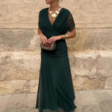 Louise | Elegáns Maxi Ruha V-nyakkal