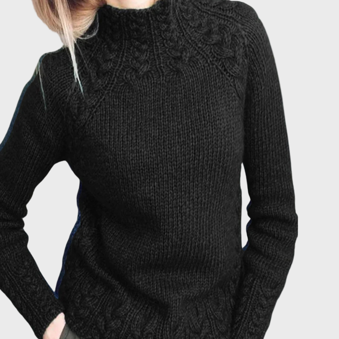 Reeli | Elegáns kötött magas nyakú pulóver