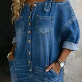 Sophia | Válltól Szabad Denim Ruha