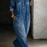 Sophia | Válltól Szabad Denim Ruha