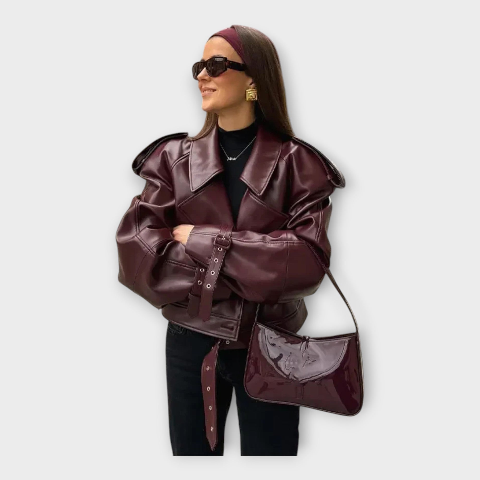 Elina | Bőr öv modern részletekkel