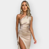 Alina | Sátin ruha elegáns estékre