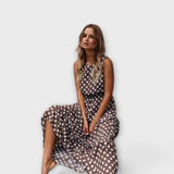 Dona | Boho stílusú midi ruha pöttyökkel