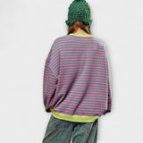 Maarja | Csíkos oversize pulóver