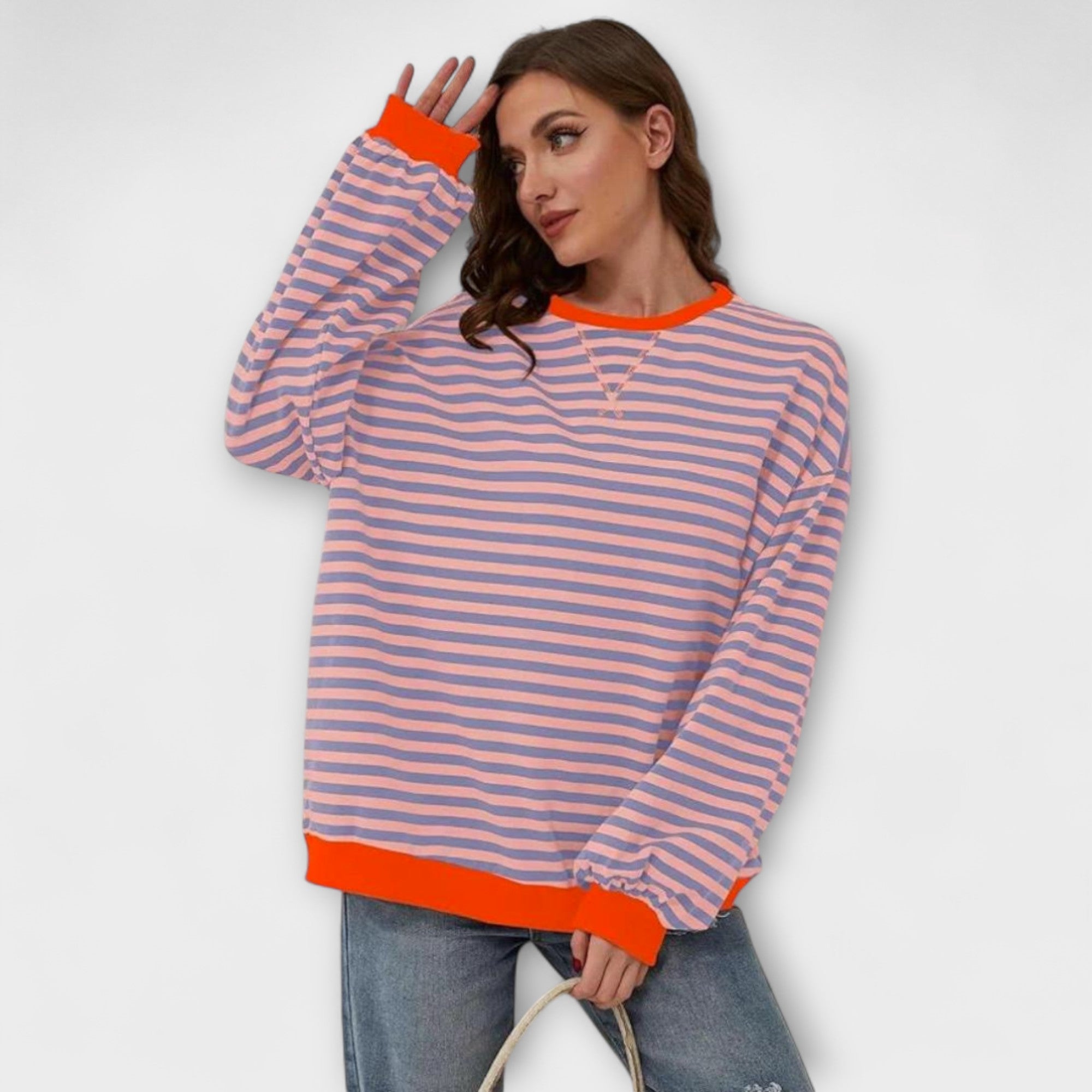 Maarja | Csíkos oversize pulóver