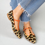 Lulu | Leopárd T-strap Laposcipők