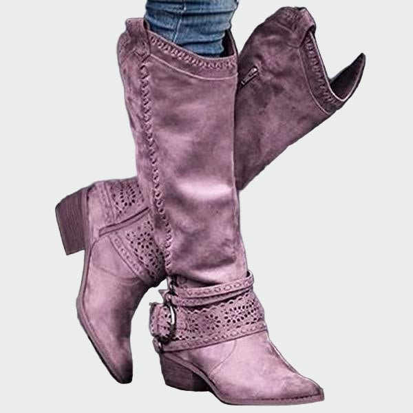 Veselka | Klasszikus bőr cowboy csizmák retró stílusban