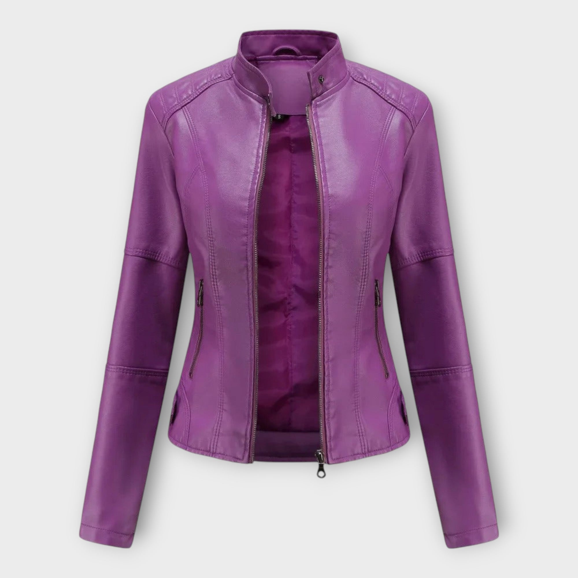 Külli | Elegáns bőrkabát modern vonallal és időtlen stílussal