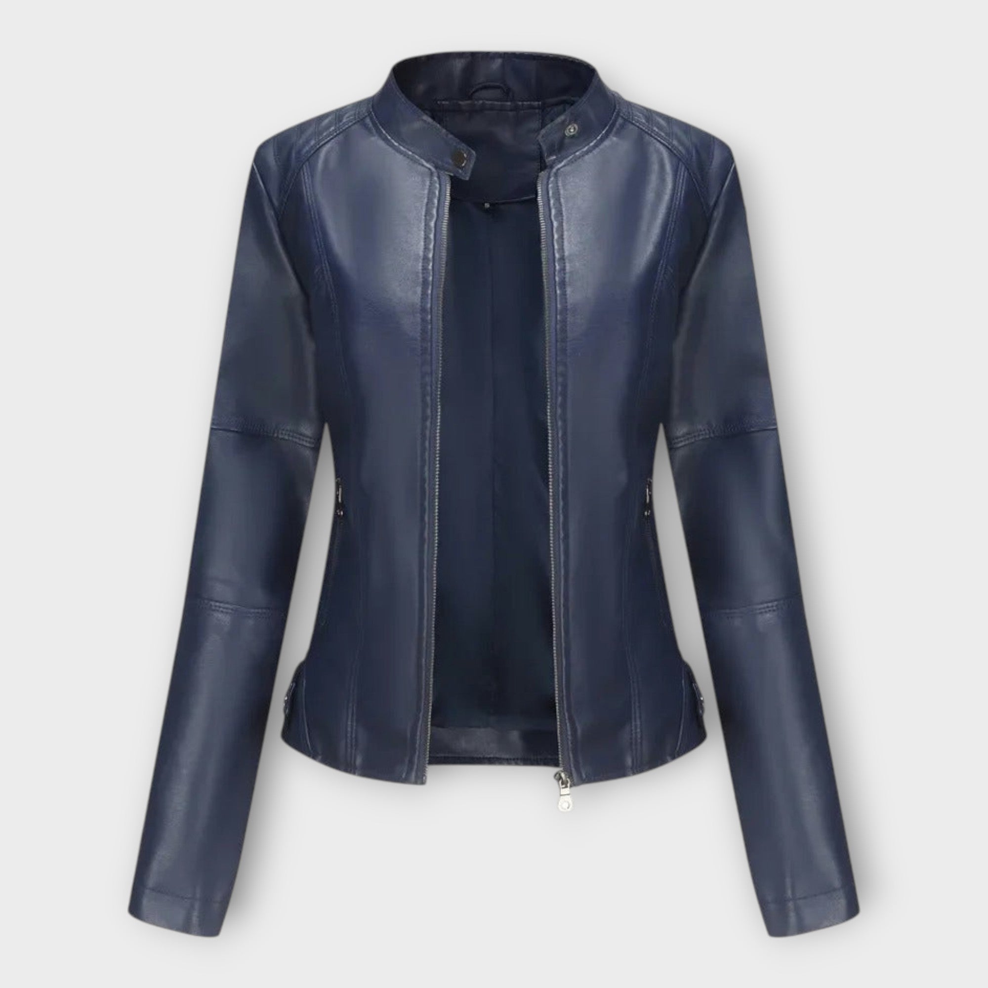 Külli | Elegáns bőrkabát modern vonallal és időtlen stílussal