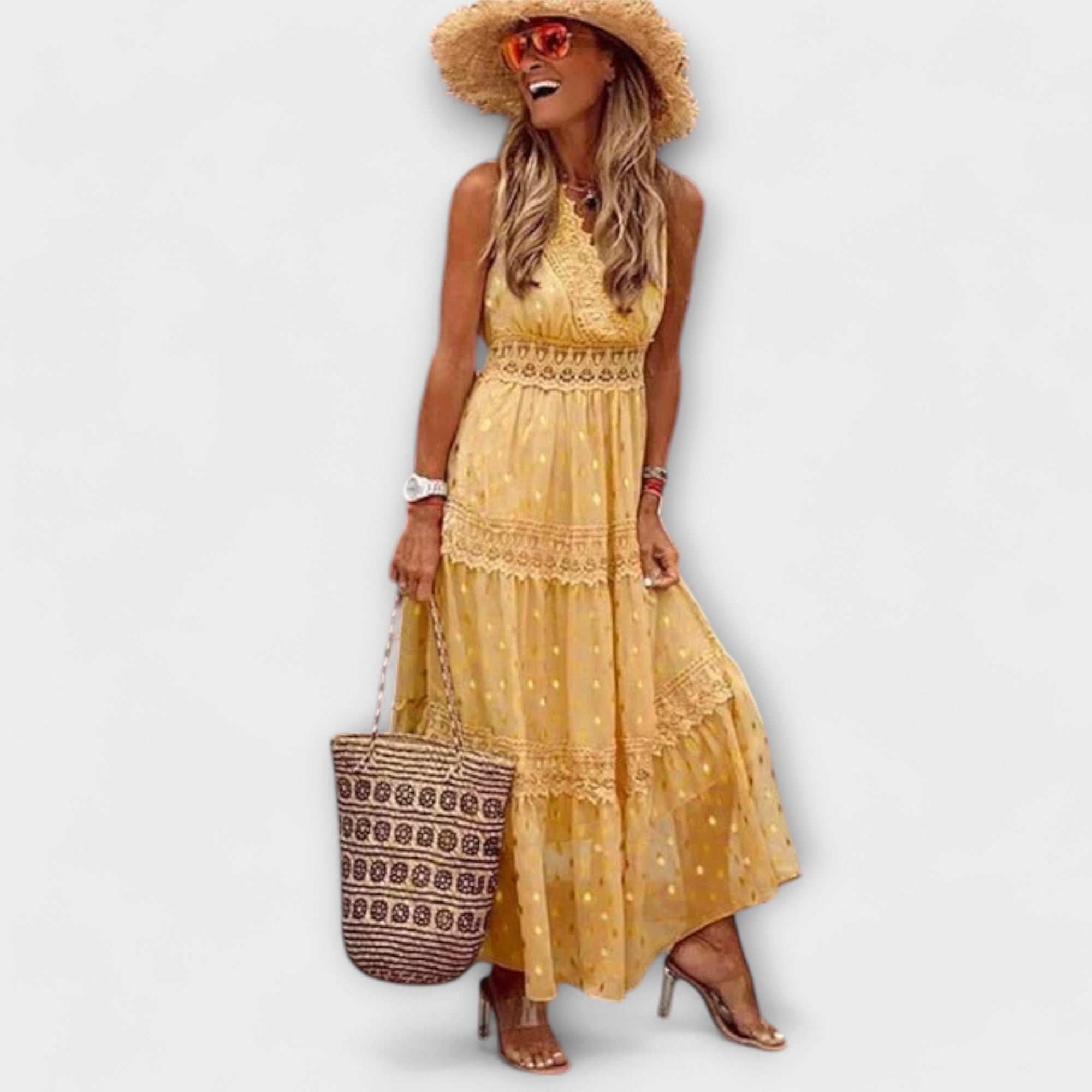 Lola | Boho csipkés maxiruha